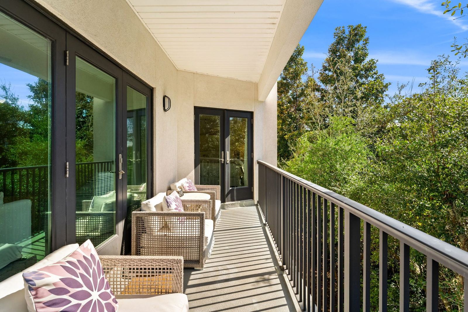 Balcony overlooking the trees